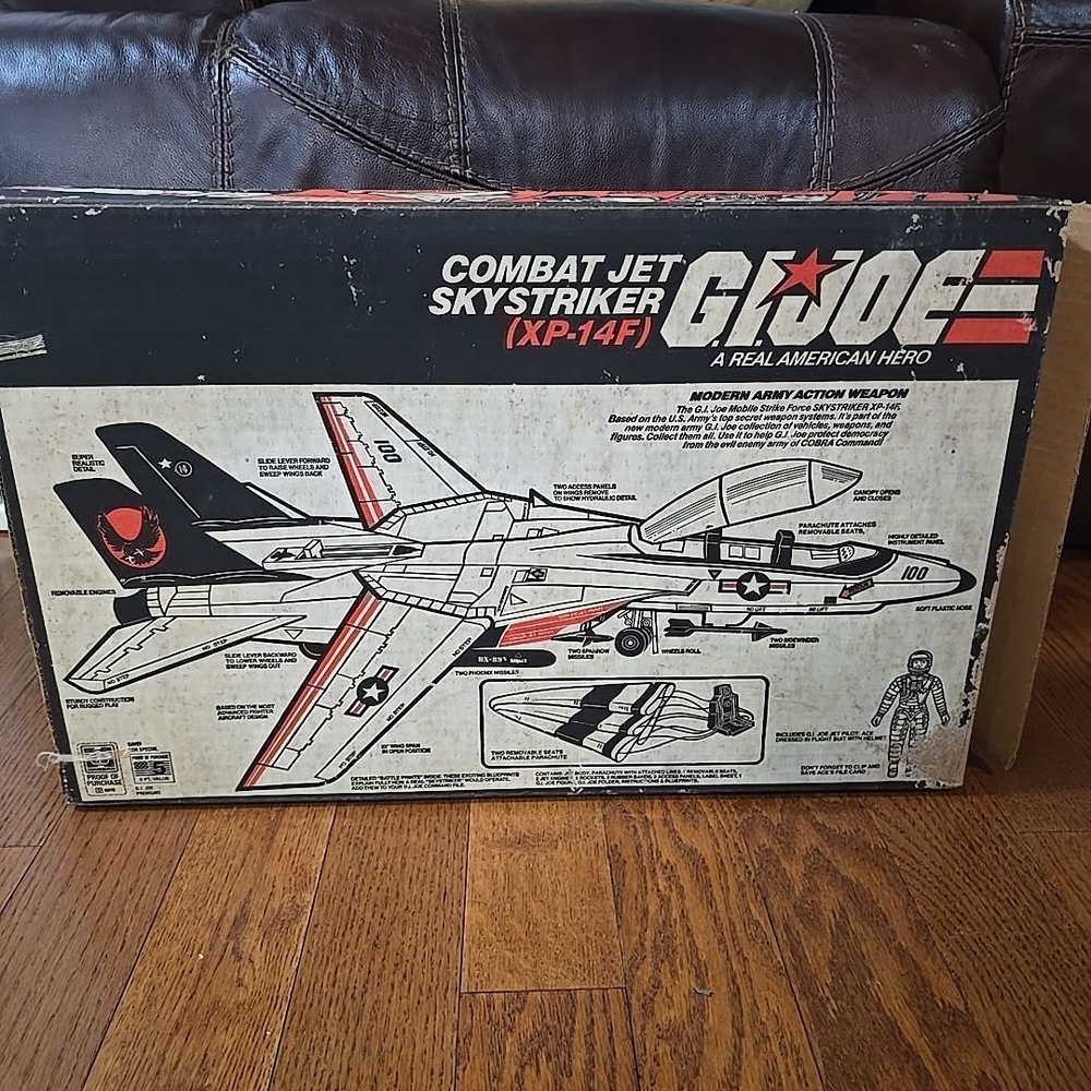 Vintage GI Joe ARAH Combat Jet Skystriker XP-14F With Box Incomplete 1983 - Picture 8 of 16